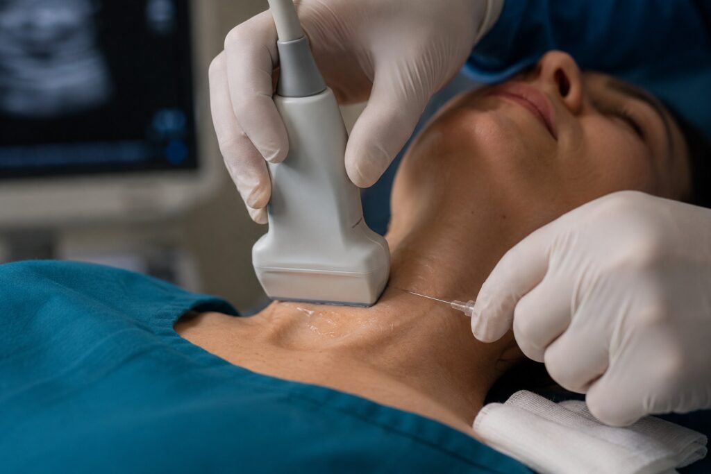 PAAF de tireoide guiado por ultrassom na UnaClin
